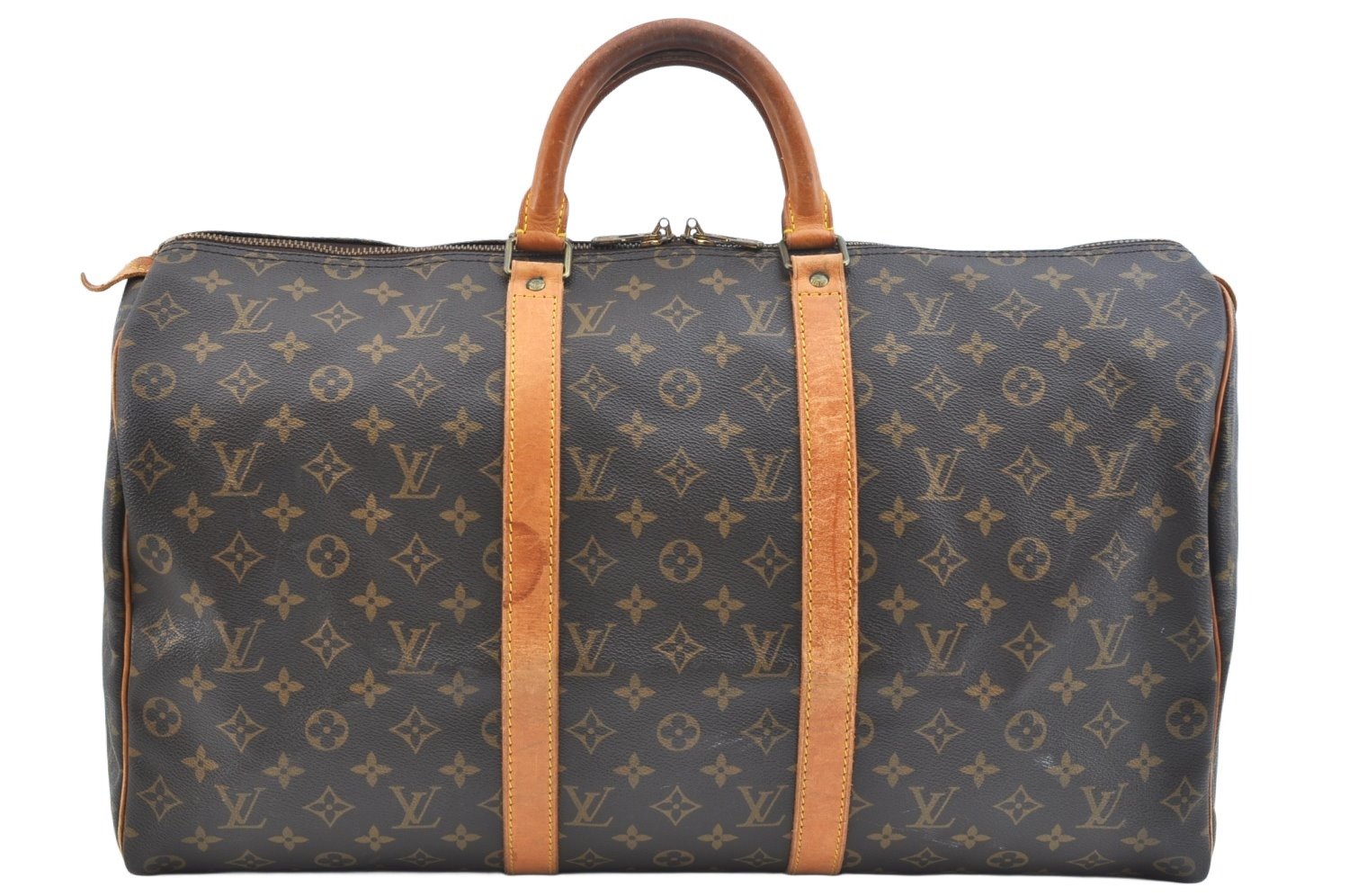 Authentic Louis Vuitton Monogram Keepall 50 Travel Boston Bag M41426 LV K9766