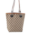 Authentic GUCCI Vintage Shoulder Tote Bag GG Canvas Leather Brown K9774
