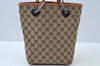 Authentic GUCCI Vintage Shoulder Tote Bag GG Canvas Leather 120840 Brown K9774