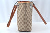Authentic GUCCI Vintage Shoulder Tote Bag GG Canvas Leather Brown K9774