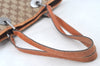 Authentic GUCCI Vintage Shoulder Tote Bag GG Canvas Leather Brown K9774