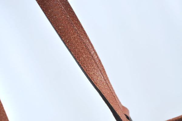 Authentic GUCCI Vintage Shoulder Tote Bag GG Canvas Leather Brown K9774