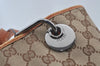 Authentic GUCCI Vintage Shoulder Tote Bag GG Canvas Leather Brown K9774