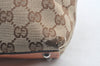 Authentic GUCCI Vintage Shoulder Tote Bag GG Canvas Leather Brown K9774