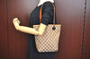 Authentic GUCCI Vintage Shoulder Tote Bag GG Canvas Leather 120840 Brown K9774