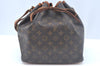 Authentic Louis Vuitton Monogram Petit Noe M42226 Shoulder Drawstring Bag K9777