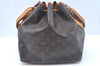 Authentic Louis Vuitton Monogram Petit Noe M42226 Shoulder Drawstring Bag K9777