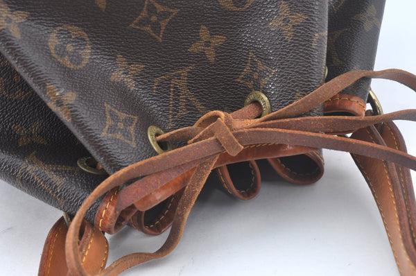 Authentic Louis Vuitton Monogram Petit Noe M42226 Shoulder Drawstring Bag K9777