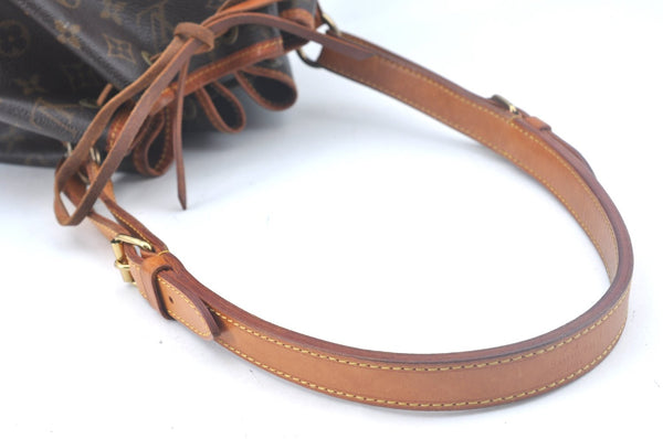 Authentic Louis Vuitton Monogram Petit Noe M42226 Shoulder Drawstring Bag K9777