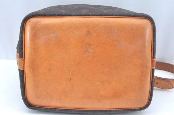 Authentic Louis Vuitton Monogram Petit Noe M42226 Shoulder Drawstring Bag K9777