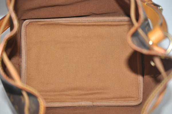 Authentic Louis Vuitton Monogram Petit Noe M42226 Shoulder Drawstring Bag K9777