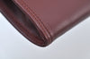 Authentic Cartier Must de Cartier Clutch Bag Leather Bordeaux Red K9780