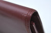 Authentic Cartier Must de Cartier Clutch Bag Leather Bordeaux Red K9780