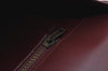 Authentic Cartier Must de Cartier Clutch Bag Leather Bordeaux Red K9780