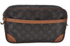 Authentic Louis Vuitton Monogram Compiegne 28 Clutch Hand Bag M51845 LV K9781