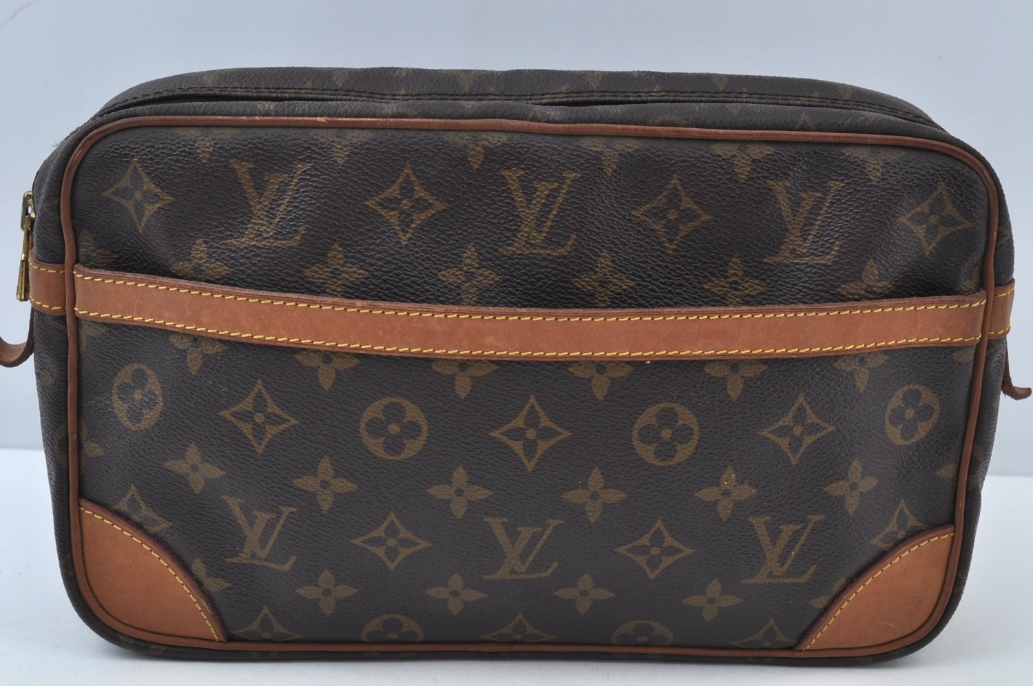 Authentic Louis Vuitton Monogram Compiegne 28 Clutch Hand Bag M51845 LV K9781