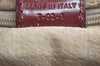 Authentic BURBERRY Vintage Nova Check PVC Leather Hand Bag Beige K9782