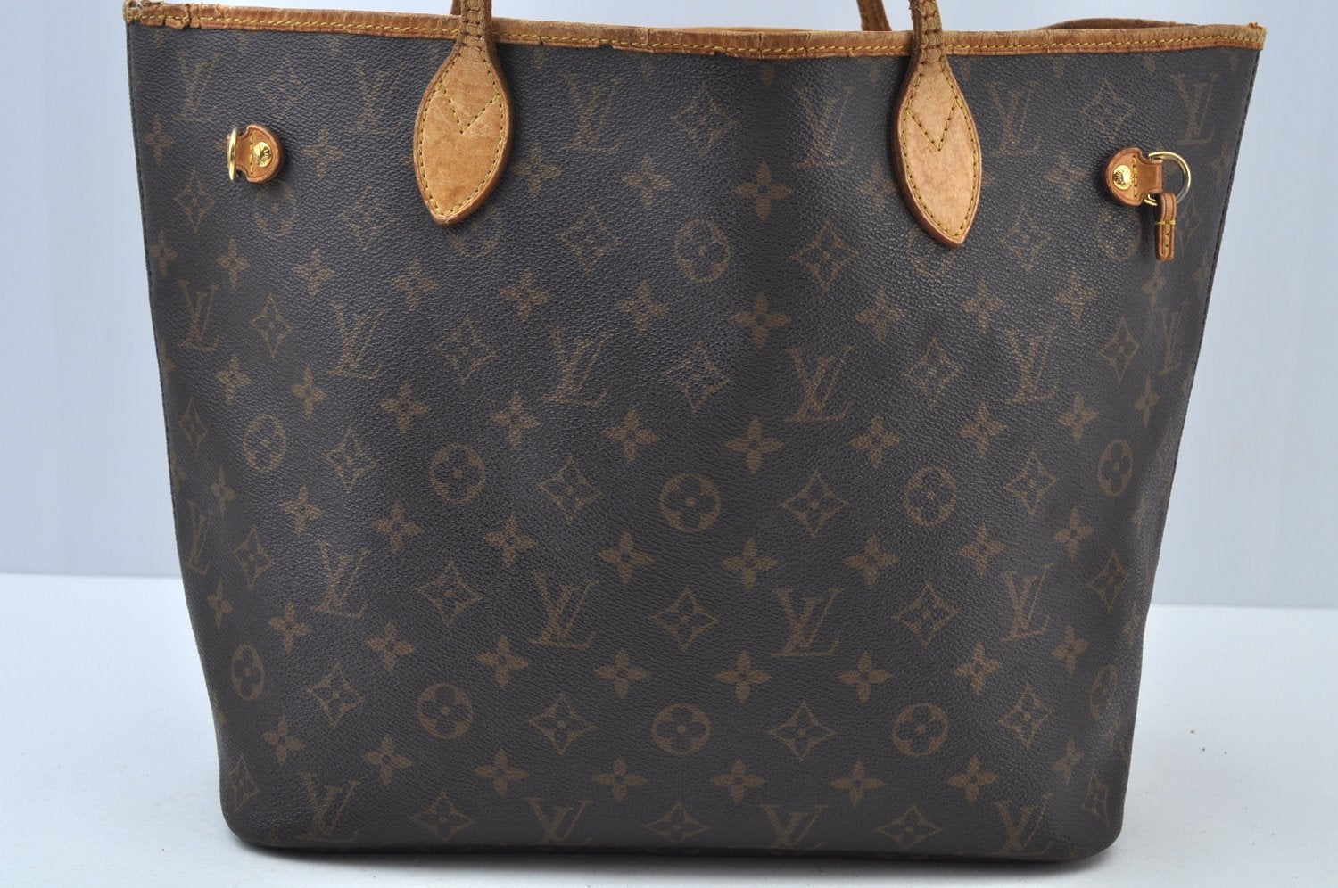 Authentic Louis Vuitton Monogram Neverfull MM Shoulder Tote Bag M40156 LV K9785