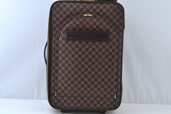 Authentic Louis Vuitton Damier Pegase 55 Travel Carry Bag N23294 LV Junk K9786