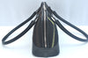 Authentic BURBERRY Vintage Wool Leather Shoulder Hand Bag Purse Black K9789