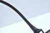 Authentic BURBERRY Vintage Wool Leather Shoulder Hand Bag Purse Black K9789
