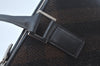 Authentic BURBERRY Vintage Wool Leather Shoulder Hand Bag Purse Black K9789