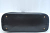 Authentic BURBERRY Vintage Leather Shoulder Tote Bag Black K9794