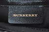 Authentic BURBERRY Vintage Leather Shoulder Tote Bag Black K9794