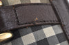 Authentic Burberrys Vintage Check Canvas Travel Boston Bag Brown Beige K9796