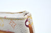 Auth Louis Vuitton Monogram Multicolor Pochette MM Coin Purse M60028 White K9797