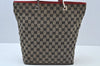 Authentic GUCCI Shoulder Tote Bag GG Canvas Leather 0011098 Black Red K9800