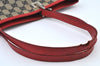 Authentic GUCCI Shoulder Tote Bag GG Canvas Leather 0011098 Black Red K9800