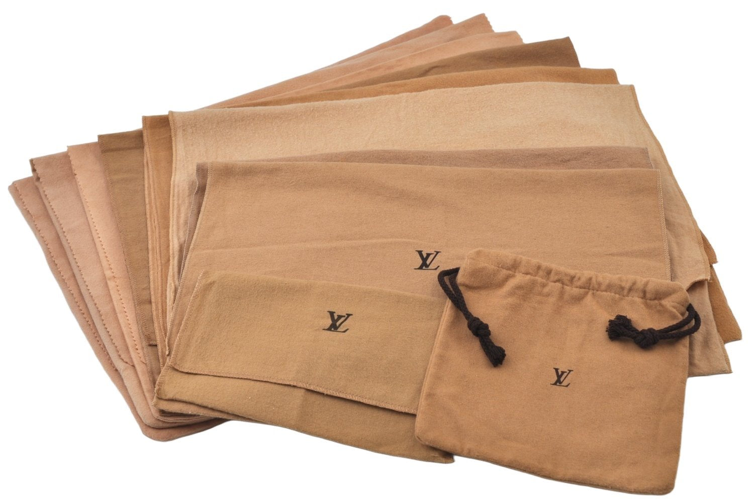 Authentic Louis Vuitton Dust Bag 10 Set Cotton Beige 17.7x13.8x0.2 LV K9801