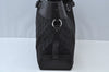 Authentic GUCCI Vintage Tote Bag GG Canvas Leather Black K9802