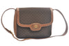 Authentic GUCCI Micro GG Canvas Leather Shoulder Cross Body Bag Brown Junk K9804