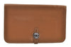 Authentic HERMES Dogon GM Leather Long Wallet Purse Brown K9806