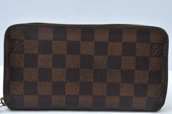 Authentic Louis Vuitton Damier Zippy Long Wallet Purse N60015 LV Junk K9808