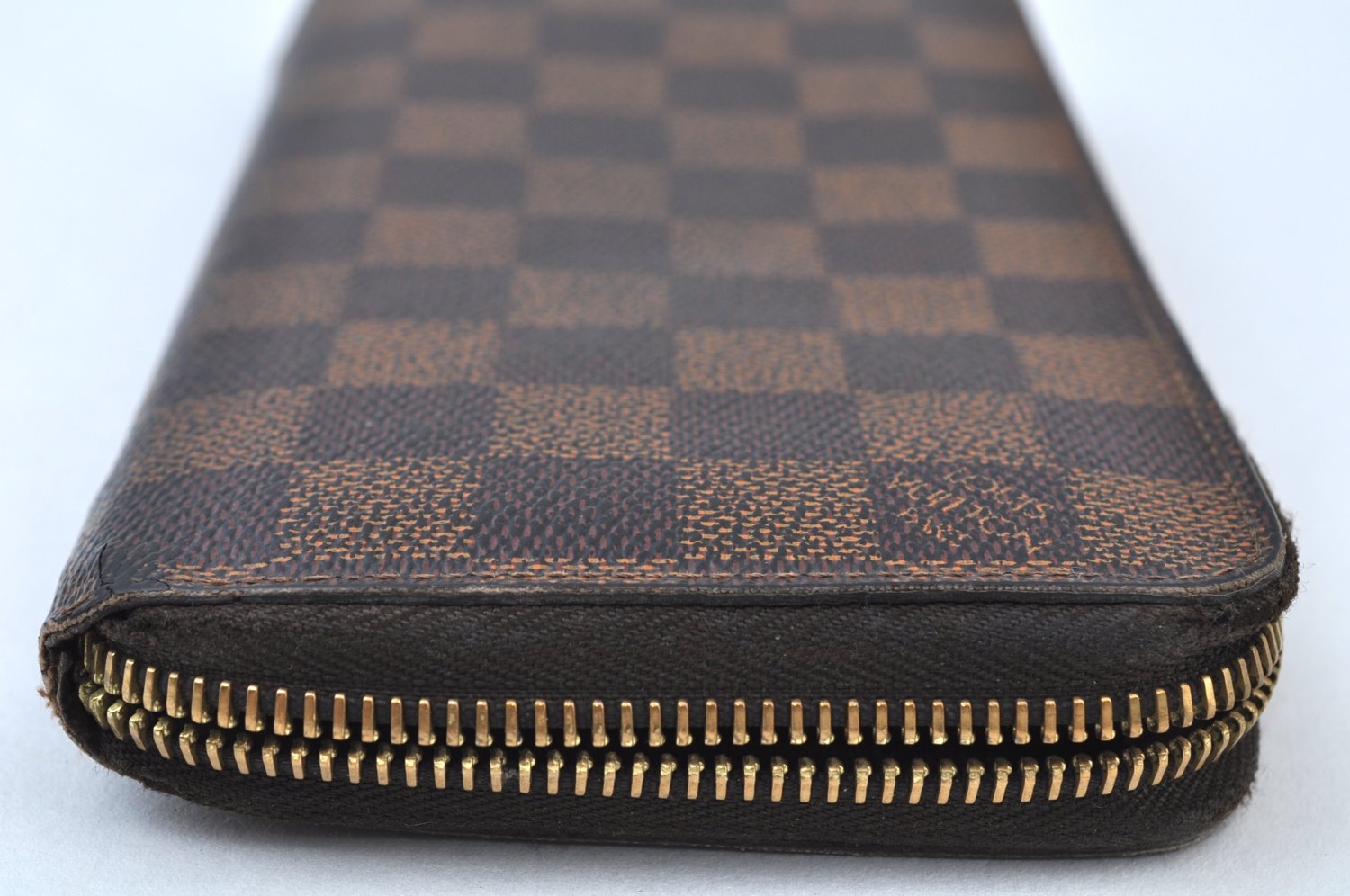 Authentic Louis Vuitton Damier Zippy Long Wallet Purse N60015 LV Junk K9808