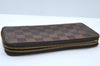 Authentic Louis Vuitton Damier Zippy Long Wallet Purse N60015 LV Junk K9808