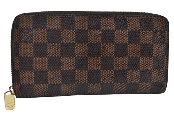 Authentic Louis Vuitton Damier Zippy Long Wallet Purse N60015 LV K9809