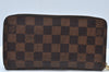 Authentic Louis Vuitton Damier Zippy Long Wallet Purse N60015 LV K9809