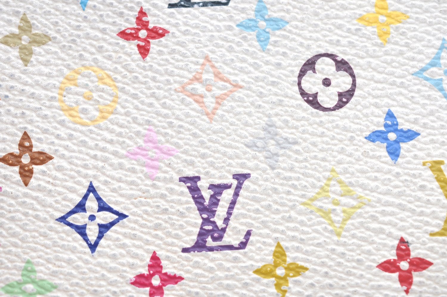 Authentic Louis Vuitton Monogram Multicolor Zippy Coin Purse M93741 White K9810