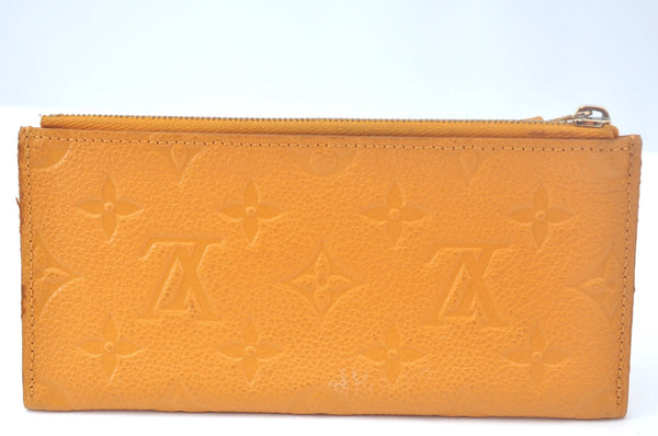 Auth Louis Vuitton Monogram Empreinte Portefeuille Curieuse Wallet Yellow K9811