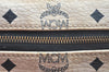 Authentic MCM Visetos Leather Vintage 2way Hand Boston Bag White K9813