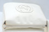 Authentic GUCCI Vintage Shoulder Bag Purse Leather White Junk K9815