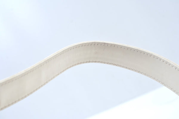 Authentic GUCCI Vintage Shoulder Bag Purse Leather White Junk K9815