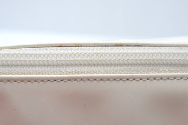 Authentic GUCCI Vintage Shoulder Bag Purse Leather White Junk K9815