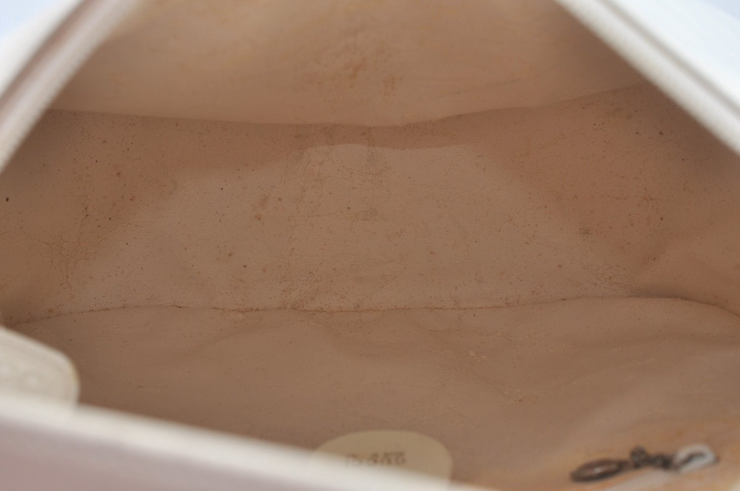 Authentic GUCCI Vintage Shoulder Bag Purse Leather White Junk K9815