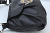 Authentic PRADA Leather Shoulder Hand Bag Purse Black K9817