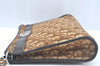 Authentic Christian Dior Trotter Clutch Bag Purse Canvas Leather Brown K9820